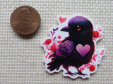 Second view of For the Love of Crows Needle Minder.