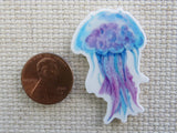 Second view of Blue Jelly Fish Needle Minder.