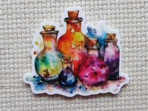 First view of Watercolor Potion Bottles Needle Minder.