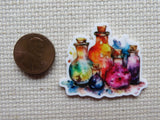 Second view of Watercolor Potion Bottles Needle Minder.