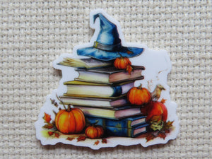 First view of A Stack of Witchy Books Needle Minder.