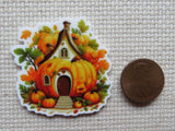 Second view of Pumpkin House Needle Minder.