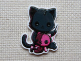 First view of Stitching Kitty Needle Minder.