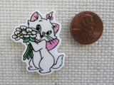 Second view of Marie with White Daisies Needle Minder.
