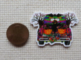 Second view of Fun Halloween Truck Needle Minder.