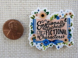 Second view of Open Book Emotionally Attached to Fictional Characters Needle Minder.