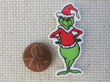 Second view of Grinch Standing Needle Minder.