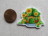 Second view of Sunflower Leaf House Needle Minder.