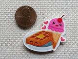 Second view of Waffles and Ice Cream Needle Minder.