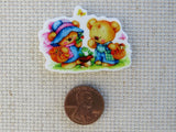 Second view of A Pair of Bears Going on a Picnic Needle Minder,.
