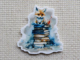 First view of Fox Sitting on a Stack of Books Needle Minder.