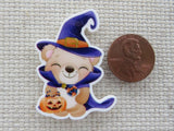 Second view of Cute Bear Dressed as a Witch Needle Minder.