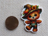 Second view of Scarecrow Teddy Bear Needle Minder.