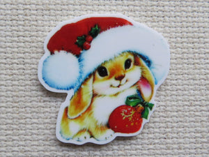 First view of Christmas Bunny Needle Minder.