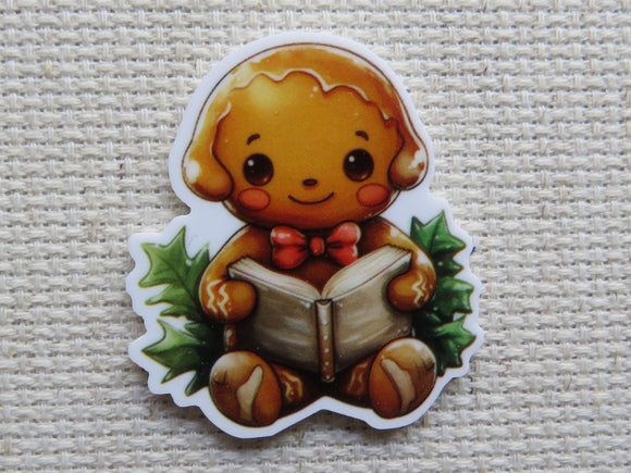 First view of Reading Gingerbread Man Needle Minder.