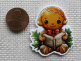 Second view of Reading Gingerbread Man Needle Minder.