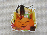 First view of Cat Pumpkin Needle Minder.