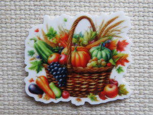 First view of Fall Harvest Basket Needle Minder.