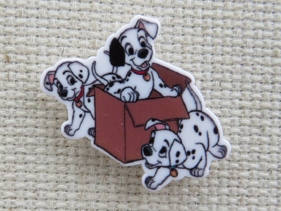 First view of Dalmatian Puppies in a Box Needle Minder.
