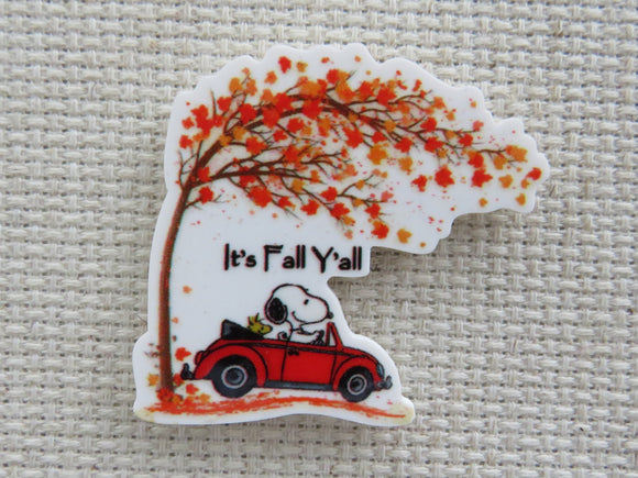 First view of Happy Fall Snoopy Needle Minder.