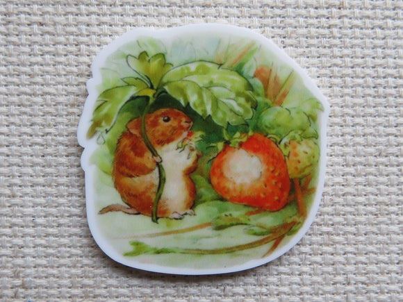 First view of Field Mouse with a Strawberry Needle Minder.