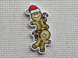 First view of. A Pair of Gingerbread People Needle Minder