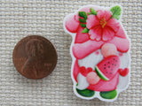 Second view of Watermelon Gnome Needle Minder.