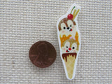 Second view of Chip and Dale Ice Cream Cone Needle Minder.