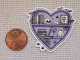 Second view of Spooky Heart Bookshelf Minder.