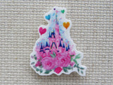 First view of Pretty Pink Castle Needle Minder.