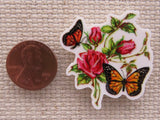 Second view of Monarch Butterflies and Roses Needle Minder.
