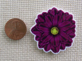 Second view of Purple Daisy Needle Minder.