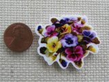 Second view of Pretty Pansies Needle Minder.