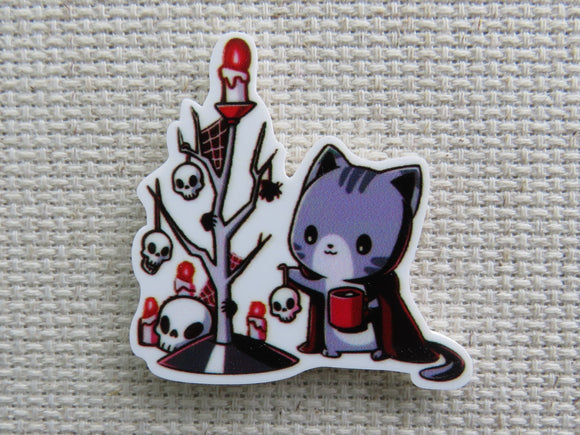 First view of Halloween Kitty Tree Needle Minder.