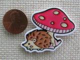 Second view of Hedgehog Under a Mushroom Needle Minder.