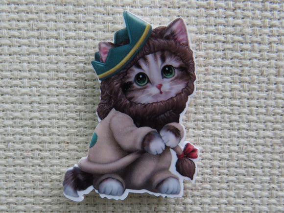 First view of Cowardly Lion Kitten Needle Minder.