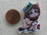 Second view of Cowardly Lion Kitten Needle Minder.