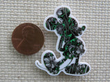 Second view of Black, Green and White Mickey Needle Minder.