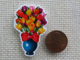 Second view of Vase of Tulips Needle Minder.