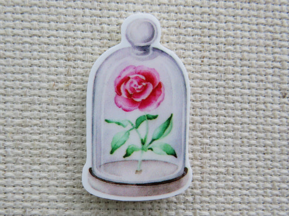 First view of Rose in A Glass Case Needle Minder.