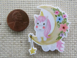 Second view of Unicorn Hanging Out on A Moon Needle Minder.