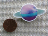 Second view of Pink Planet with Rings Needle Minder.