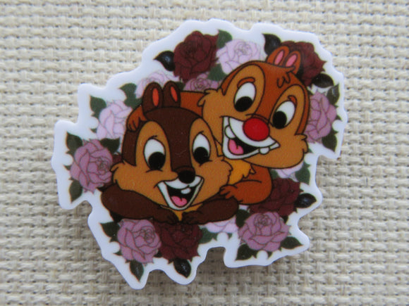 First view of Chip and Dale with Roses Needle Minder.