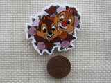 Second view of Chip and Dale with Roses Needle Minder.