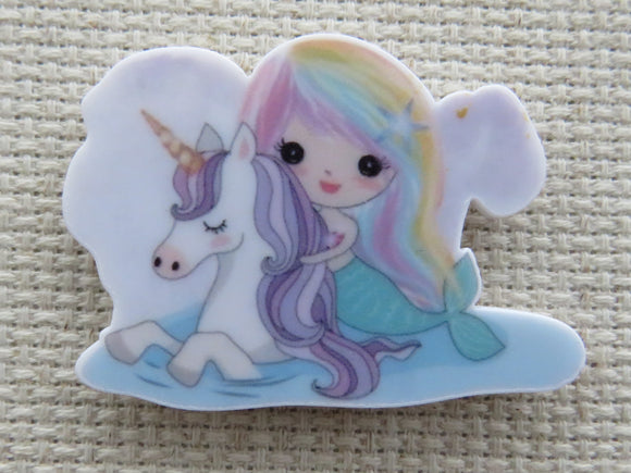 First view of Beautiful Mermaid with a Unicorn Needle Minder.