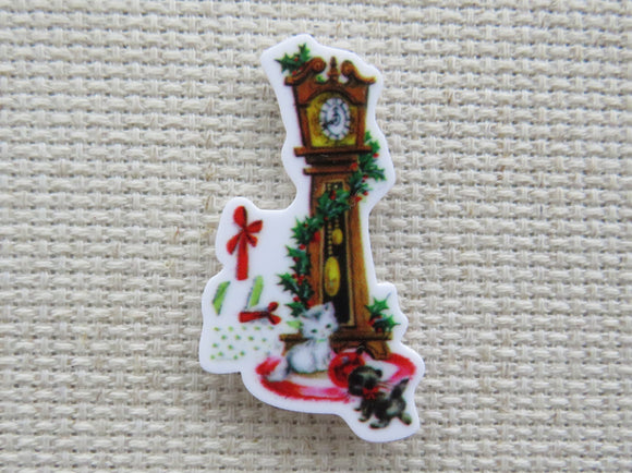 First view of Christmas Grandfather Clock Needle Minder.