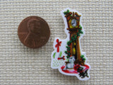 Second view of Christmas Grandfather Clock Needle Minder.