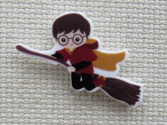 First view of Harry on a Broom Needle Minder.