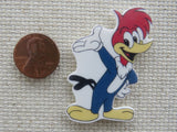 Second view of Woody Woodpecker Needle Minder.