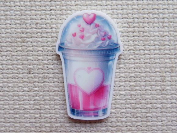 First view of Tall Cup of Pink Coffee Needle Minder.